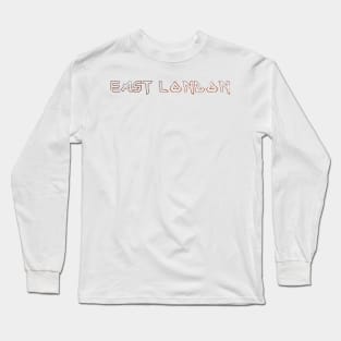 IRON TEXT || EAST LONDON (WHITE) Long Sleeve T-Shirt